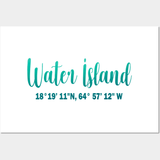 water island coordinates Posters and Art